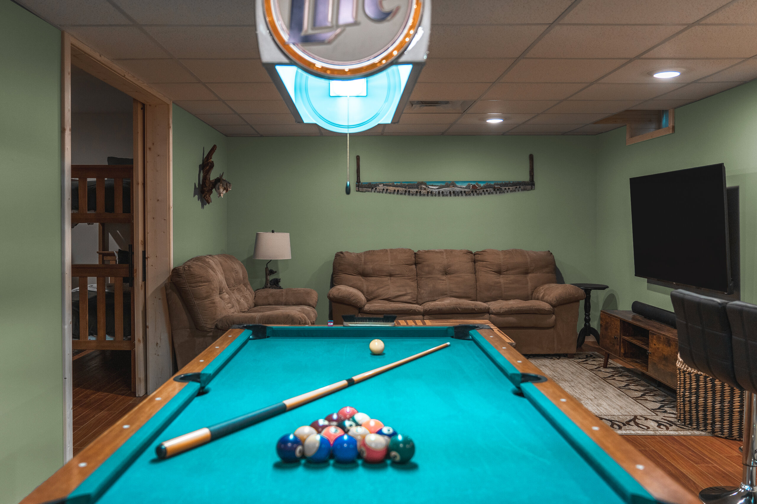 Basement & Bunk Room at Nick Lake Lodge