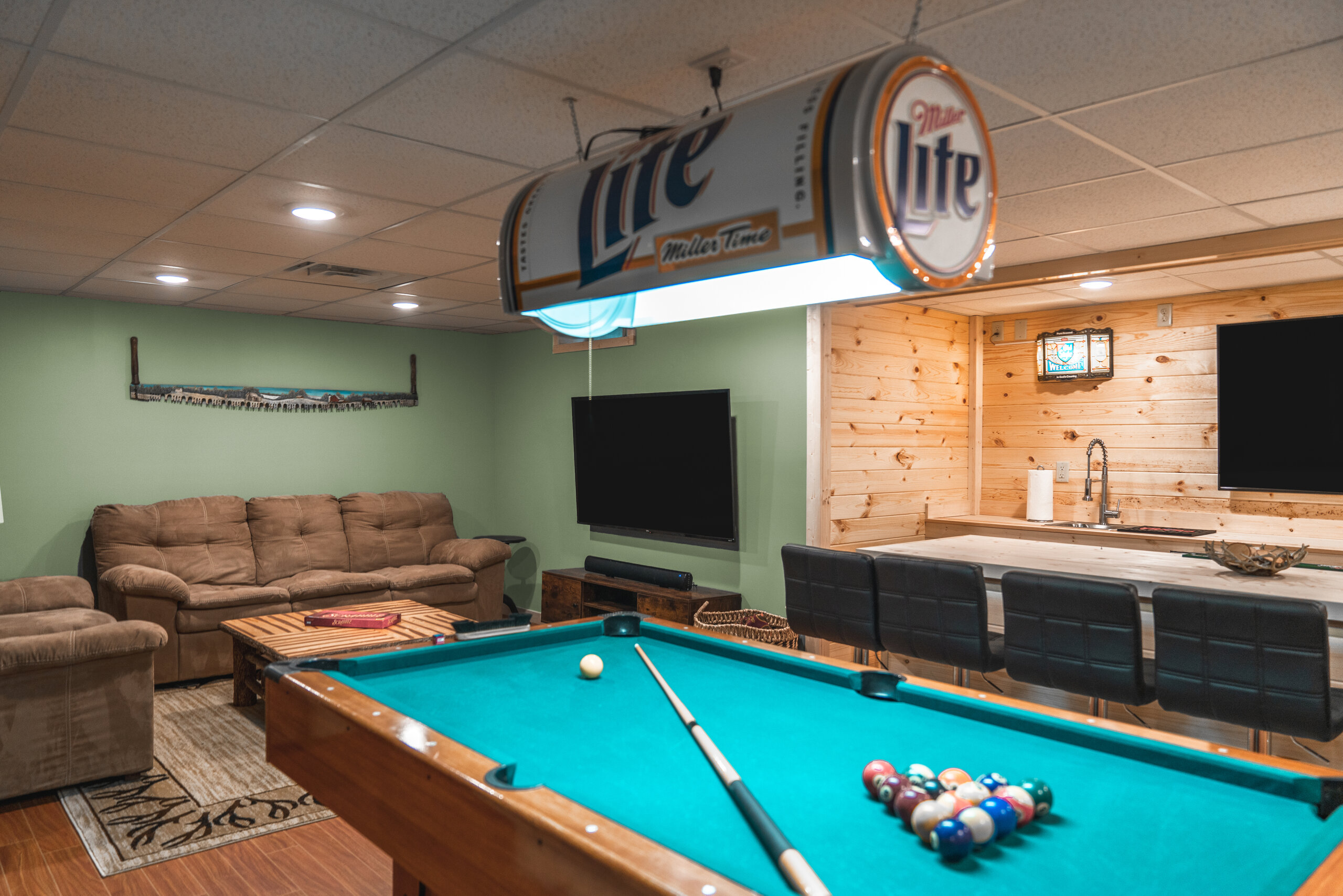 Basement & Bunk Room at Nick Lake Lodge