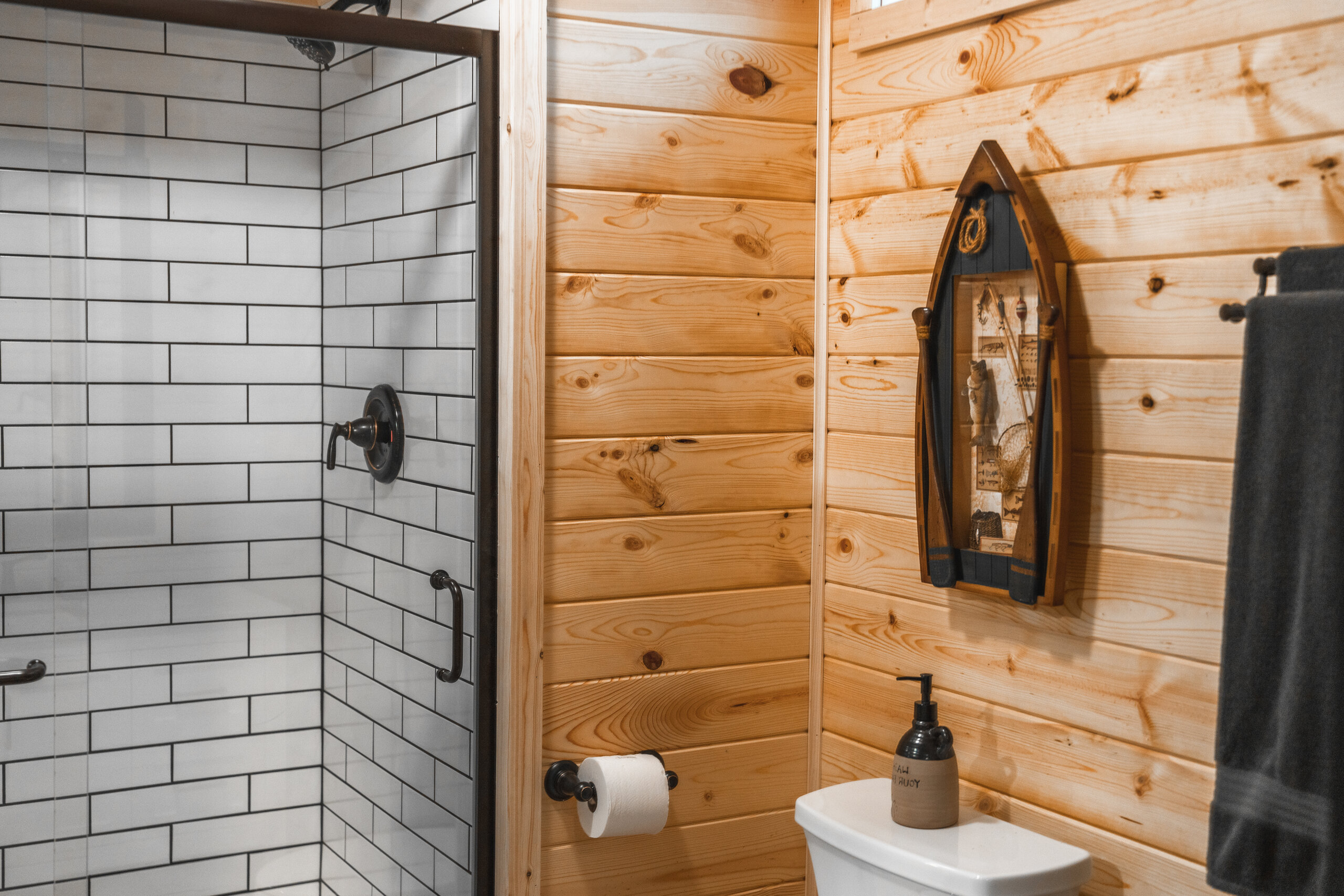 Basement Bath at Nick Lake Lodge