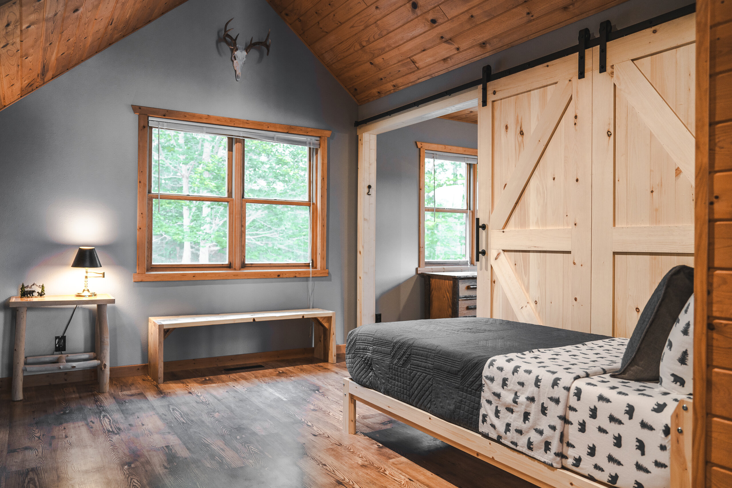 Loft Beds & Bath at Nick Lake Lodge