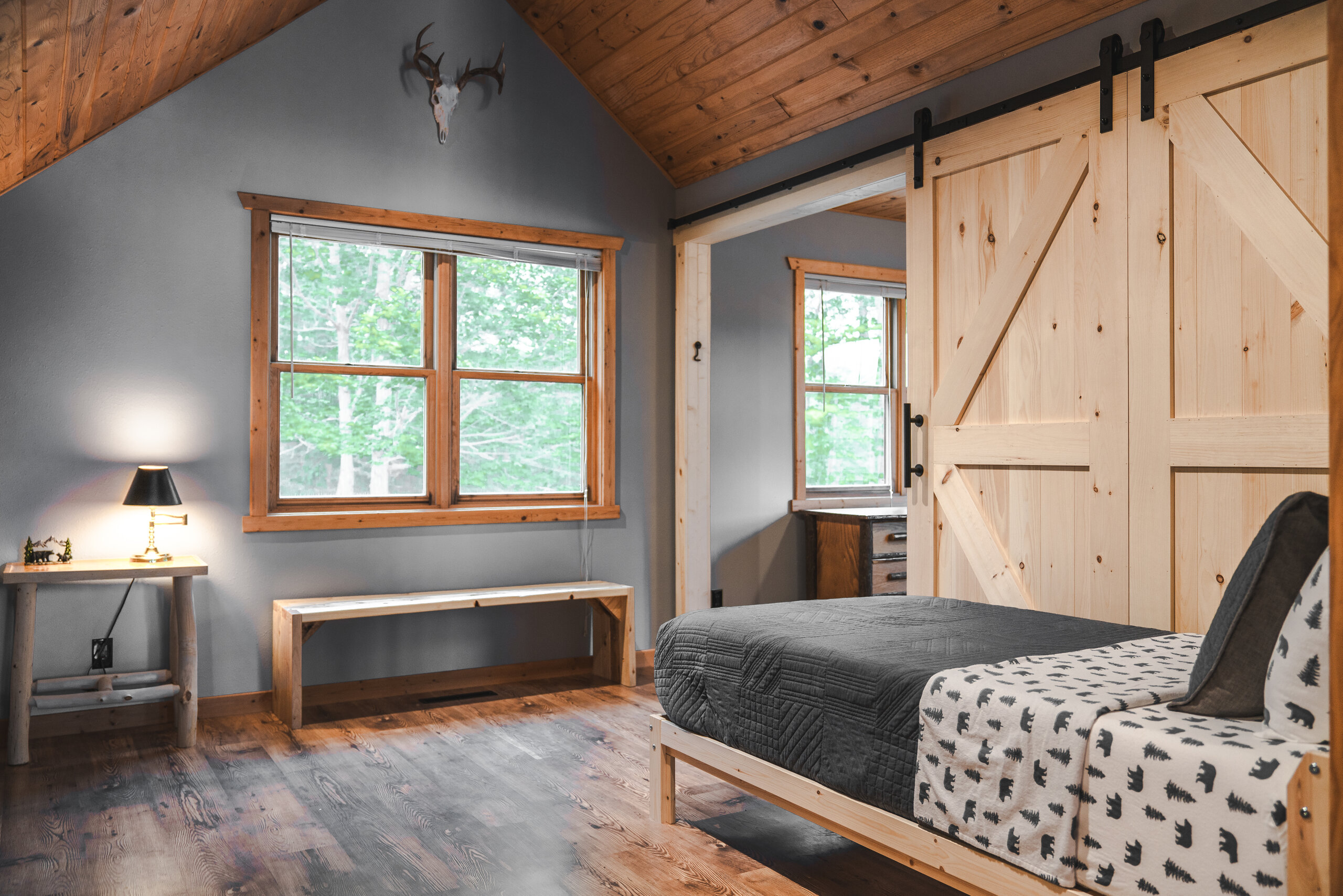 Loft Beds & Bath at Nick Lake Lodge