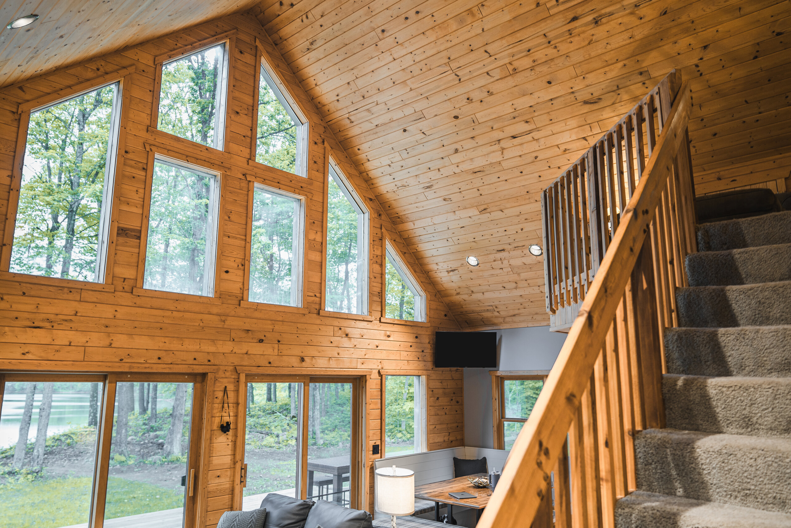 Loft Beds & Bath at Nick Lake Lodge